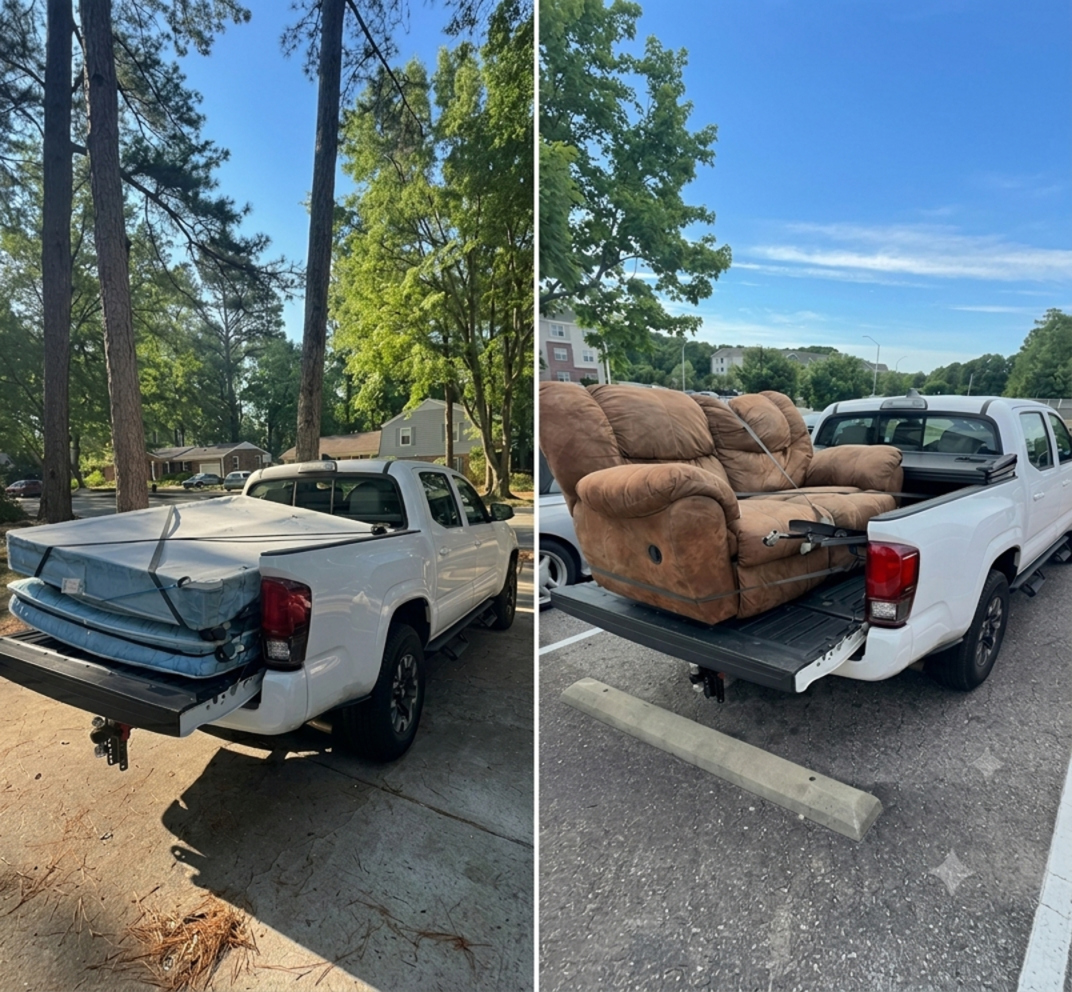 Moving and hauling project before and after placeholder